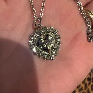 Elegant Silver Heart Pendant Necklace